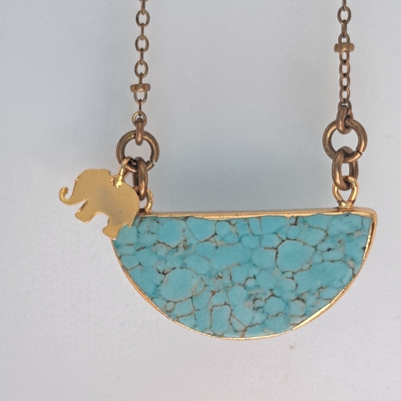 Half Moon Turquoise Pendant - Picture 4 of 13